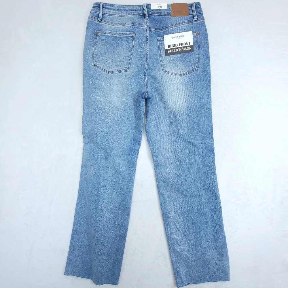 Judy Blue Women's Straight Leg Jeans - Light Blue - Picture 2 of 11